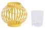 DKD Home Decor Portavelas de Metal y Cristal Surtidos 12x12x10 cm