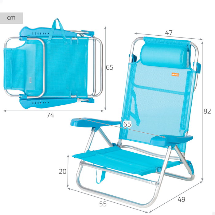 Aktive Silla Plegable ALU 8POS 47X Aktive Silla Plegable ALU 8POS 47X