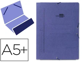 Liderpapel Carpeta Bolsa de Cartón Azul Tamaño Cuarto