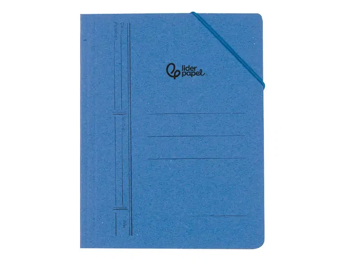 Liderpapel Carpeta Bolsa de Cartón Azul Tamaño Cuarto