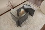 Nordure Vetrino Mesa de Centro Antracita Cristal Templado 105x65x40cm