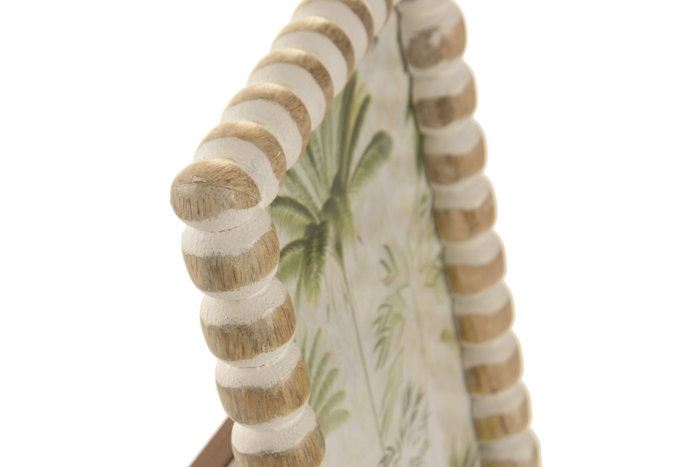 DKD Home Decor Marco de Fotos 15x20 de Mango y Cristal Blanco Rozado