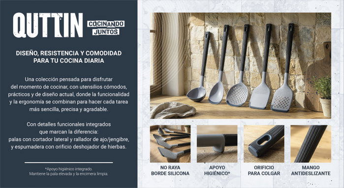 Quttin Cucharón de Cocina PBT Inde