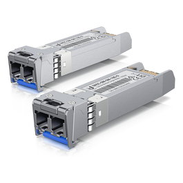 Ubiquiti UACC-OM-SM-10G-D-20 Transceptor SFP de Fibra Monomodo 10GbE, 10km, Longitud de Onda 1310nm, LC - Paquete de 20 Unidades