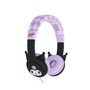 OTL TECHNOLOGIES Auriculares Infantiles Kuromi Hello Kitty Bluetooth con Cancelación Activa de Ruido y 20 Horas de Reproducción para Dispositivos con Jack 3.5mm