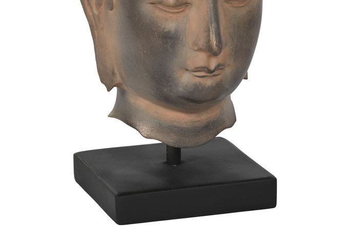 DKD Home Decor Figura de Buda Marrón y Negro en Resina