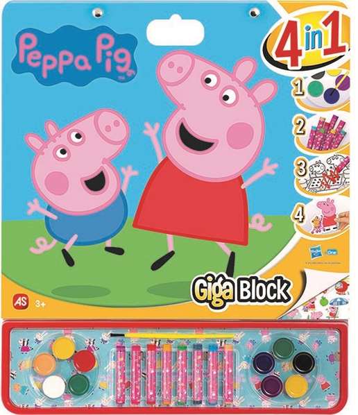 Cefa Libro de Pegatinas para Pintar Giga Block Peppa Pig 4 en 1 Cefa Libro de Pegatinas para Pintar Giga Block Peppa Pig 4 en 1