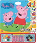Cefa Libro de Pegatinas para Pintar Giga Block Peppa Pig 4 en 1