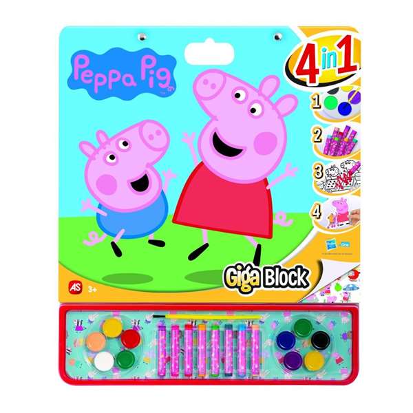 Cefa Libro de Pegatinas para Pintar Giga Block Peppa Pig 4 en 1 Cefa Libro de Pegatinas para Pintar Giga Block Peppa Pig 4 en 1