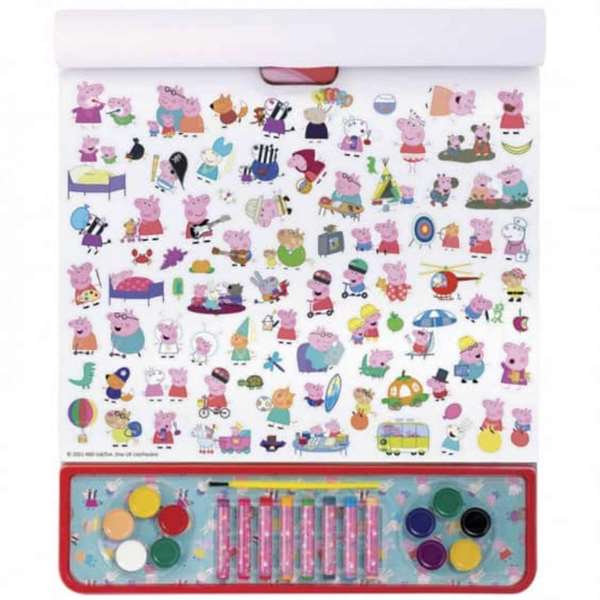 Cefa Libro de Pegatinas para Pintar Giga Block Peppa Pig 4 en 1 Cefa Libro de Pegatinas para Pintar Giga Block Peppa Pig 4 en 1