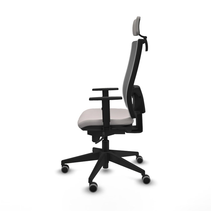 PIQUERAS Y CRESPO Silla de oficina Horna con mecanismo Sincro, Blanco y Gris PIQUERAS Y CRESPO Silla de oficina Horna con mecanismo Sincro, Blanco y Gris