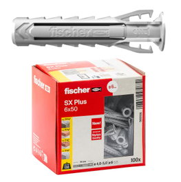 FISCHER Taco SX Plus 6x50 Gris (100 unidades)