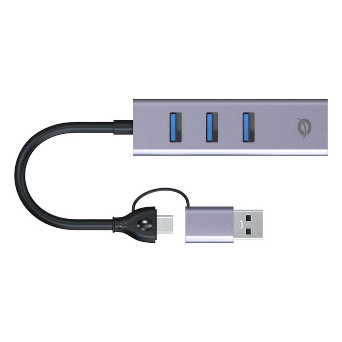 Conceptronic ABBY25G Adaptador de Red USB-C/A y Concentrador de 3 Puertos USB 3.2