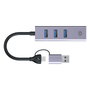Conceptronic ABBY25G Adaptador de Red USB-C/A y Concentrador de 3 Puertos USB 3.2