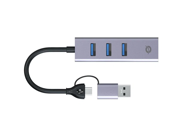 Conceptronic ABBY25G Adaptador de Red USB-C/A y Concentrador de 3 Puertos USB 3.2