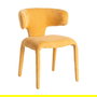 Silla Mostaza Tejido 58 X 55 X 76 cm (Set de 2)