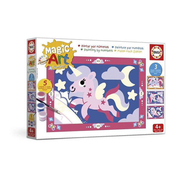 Educa Juego Magic Art Number Unicornios