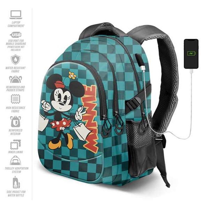 Disney Minnie Mouse Mochila Running PLUS Indigo Turquesa