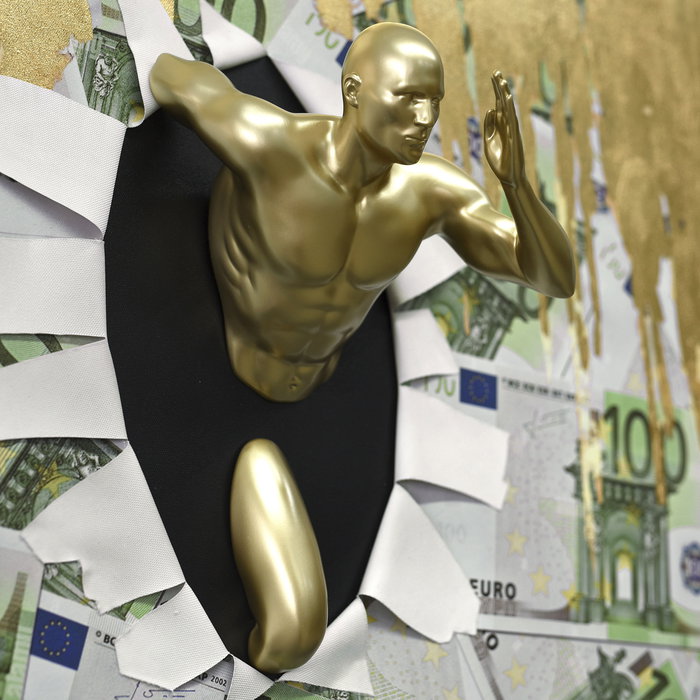 DKD Home Decor Cuadro Moderno Dorado Negro 3.5 x 80 x 80 cm (2 Unidades) DKD Home Decor Cuadro Moderno Dorado Negro 3.5 x 80 x 80 cm (2 Unidades)