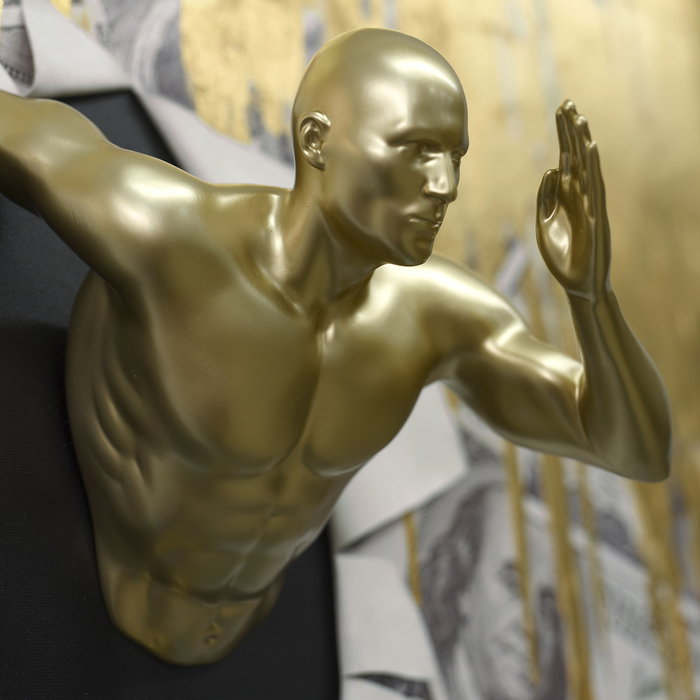 DKD Home Decor Cuadro Moderno Dorado Negro 3.5 x 80 x 80 cm (2 Unidades) DKD Home Decor Cuadro Moderno Dorado Negro 3.5 x 80 x 80 cm (2 Unidades)