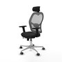 PIQUERAS Y CRESPO Silla de oficina Jorquera con mecanismo Sincro/Traslack Negro/Gris