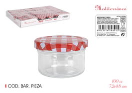 Mediterraneo Tarrito Vidrio Multiusos 100 cc 7.2 x 4.8 cm (72 Unidades)