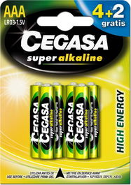 Pilas Cegasa Aaa Plus (Mn2400-Lr03) Blister De 6 (4+2 Gratis)