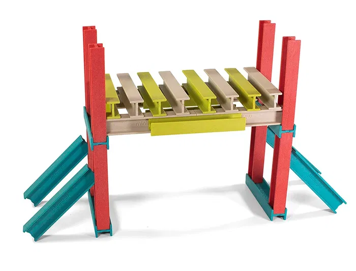 Miniland Eco Beams Building Juego de Construccion Didactico Bloques Ecologicos 32 Piezas