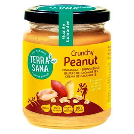 TERRASANA Crema de Cacahuete Crunchy Sin Sal Bio 250Gr