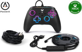 Power A Mando con Cable Advantage Xbox Series X|S XGBP0076-01 Lumectra + LEDs RGB Negro