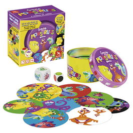Lúdilo Juego Grabolo Monstruos Reverso 803821, Dos Modos de Juego, Tira los Dados Busca la Carta de Monstruo y Color