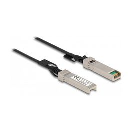 DeLOCK Cable Twinax SFP+ a SFP+, Macho a Macho, 10 Gbit/s, 5 m, Negro/Plata, Protocolo InfiniBand