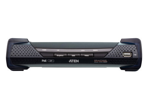 Aten KE9952R Extensor KVM Receptor DisplayPort 4K por IP, 3840x2160, USB, PoE, SFP, Rack, Negro - Ref: KE9952R-AX