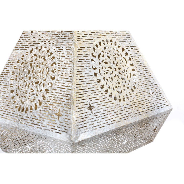 DKD Home Decor Lámpara Techo Árabe Blanco Dorado Metal 26 x 40 x 29 cm
