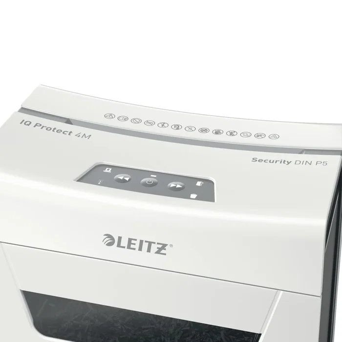 Leitz IQ Protect Premium 4M Destructora de Documentos P5 Blanco/Plata Leitz IQ Protect Premium 4M Destructora de Documentos P5 Blanco/Plata