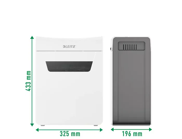 Leitz IQ Protect Premium Destructora de documentos 4 hojas P5 con papelera extraíble blanco/plata