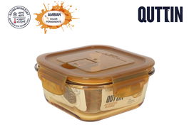 Ambare Fiambrera Cuadrada Hermética 14 cm x 14 cm 550 cc (12 Unidades)