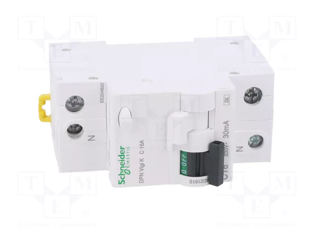 SCHNEIDER ELECTRIC DPN Vigi K RCBO 16A 30mA 1+N SCHNEIDER ELECTRIC DPN Vigi K RCBO 16A 30mA 1+N