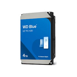 Western Digital WD Blue 3.5" PC HDD, Disco Duro Interno 4TB, SATA III 6 Gb/s, 5400 RPM, 128 MB Caché, Compatible con Windows 10 y 11