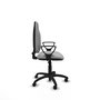 Silla de oficina Algarra con mecanismo Contacto permanente básico tapizada con Tela color Gris claro. Equipada con Base poliamida negra, Brazos fijos y Ruedas de parqué
