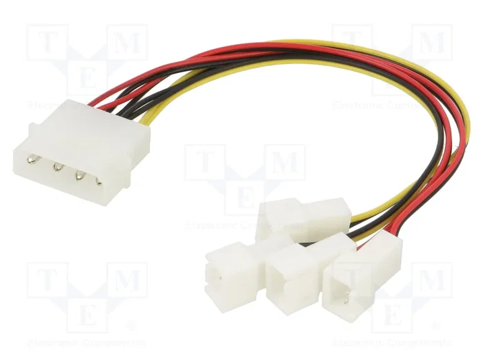 Akasa AK-CB001 Cable de alimentación para ventiladores 4x3pin Akasa AK-CB001 Cable de alimentación para ventiladores 4x3pin