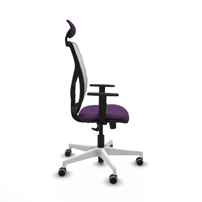 PIQUERAS Y CRESPO Silla de oficina Motilla con Mecanismo Sincro, Morada y Blanca