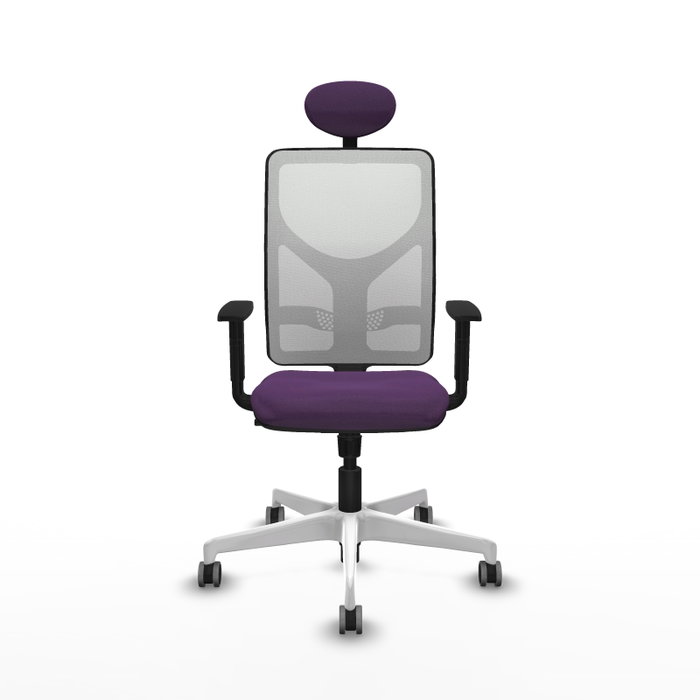 PIQUERAS Y CRESPO Silla de oficina Motilla con Mecanismo Sincro, Morada y Blanca