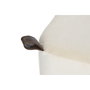 DKD Home Decor Reposapiés de Poliéster y PU, Pack de 2 (Gris y Beige)