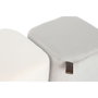 DKD Home Decor Reposapiés de Poliéster y PU, Pack de 2 (Gris y Beige)