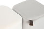 DKD Home Decor Reposapiés Scandi Gris Beige 35 x 35 x 35 cm (2 Unidades)