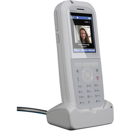 AGFEO DECT 77 IP Teléfono IP Inalámbrico Blanco, Base DECT, Alcance 300m, Agenda 249 Contactos, Pantalla 2", IP65