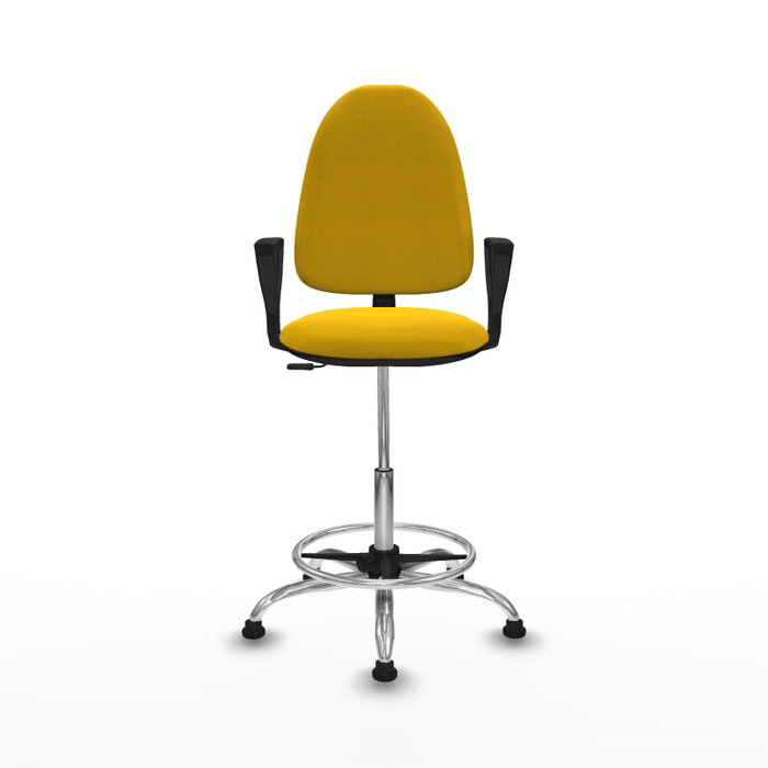 PIQUERAS Y CRESPO Taburete Aýna Amarillo con Mecanismo de Contacto Permanente PIQUERAS Y CRESPO Taburete Aýna Amarillo con Mecanismo de Contacto Permanente