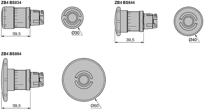 SCHNEIDER ELECTRIC Interruptor de emergencia Harmony XB4 rojo