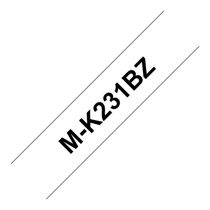 Brother MK231BZ Cinta de etiquetas no laminada 12 mm Blanco/negro Brother MK231BZ Cinta de etiquetas no laminada 12 mm Blanco/negro